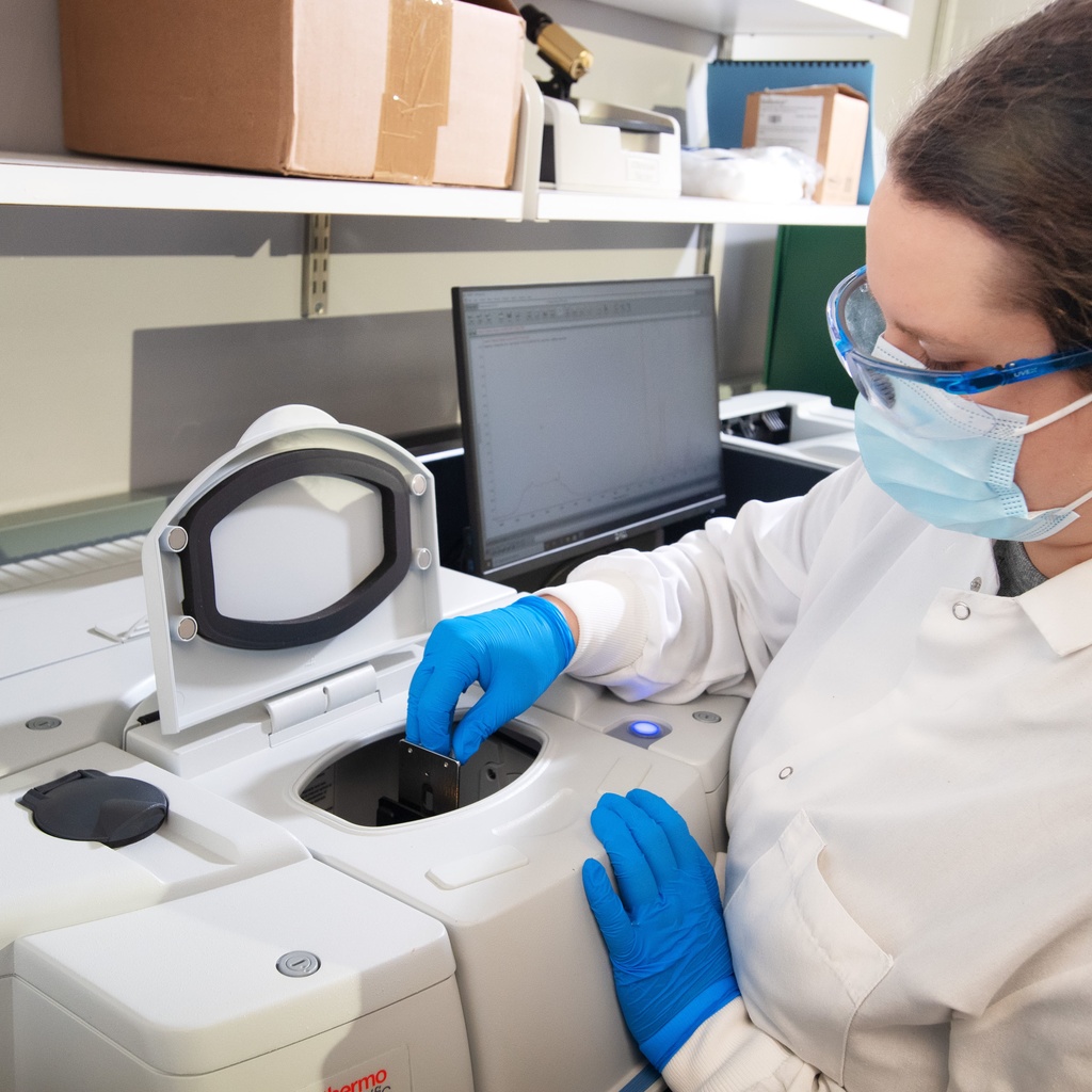 Lab testing equipment at UI Pharmaceuticals